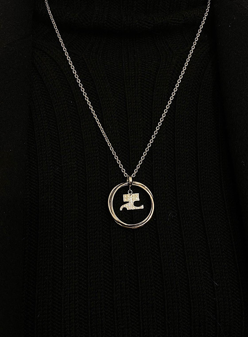 Courreges logo necklace