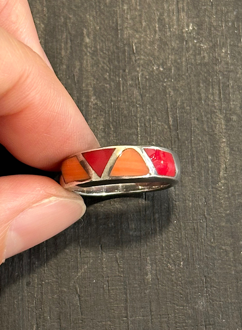 Coral 925silver ring