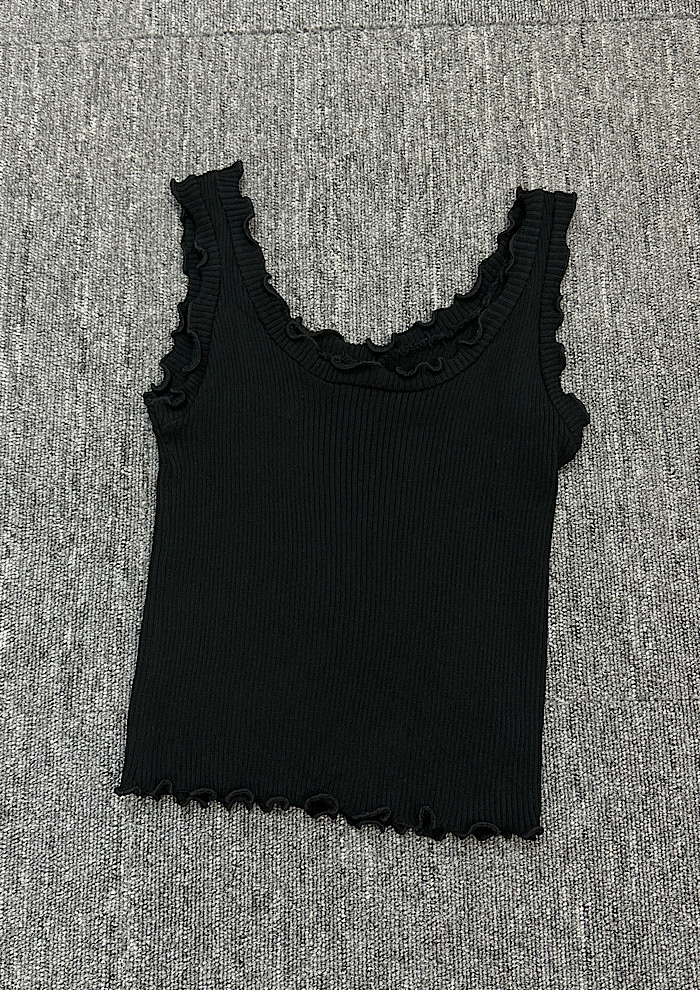 crop knit sleeveless (M)