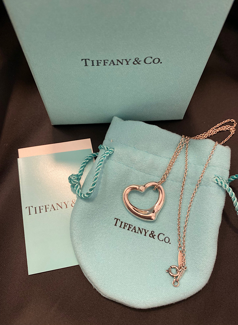 Tiffany&amp;Co heart 925silver necklace