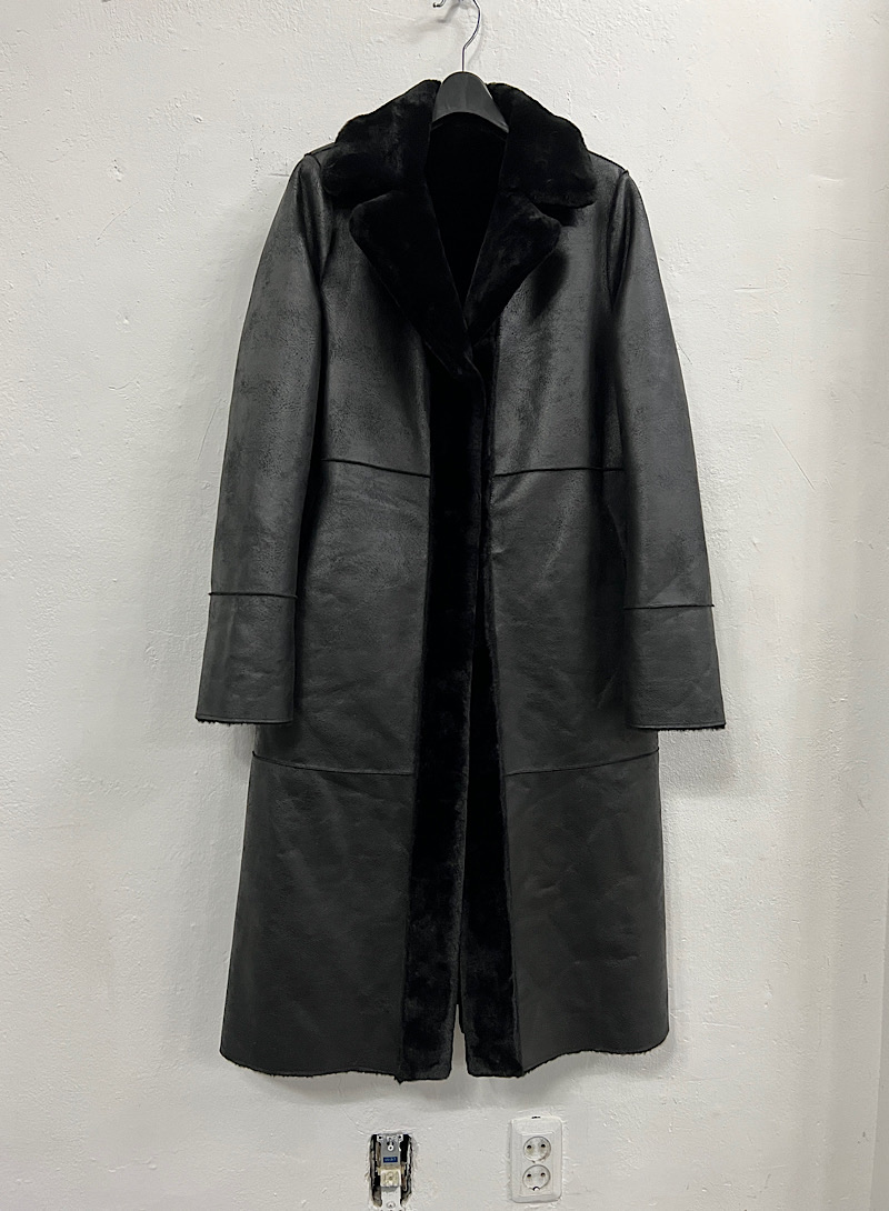 fake leather coat