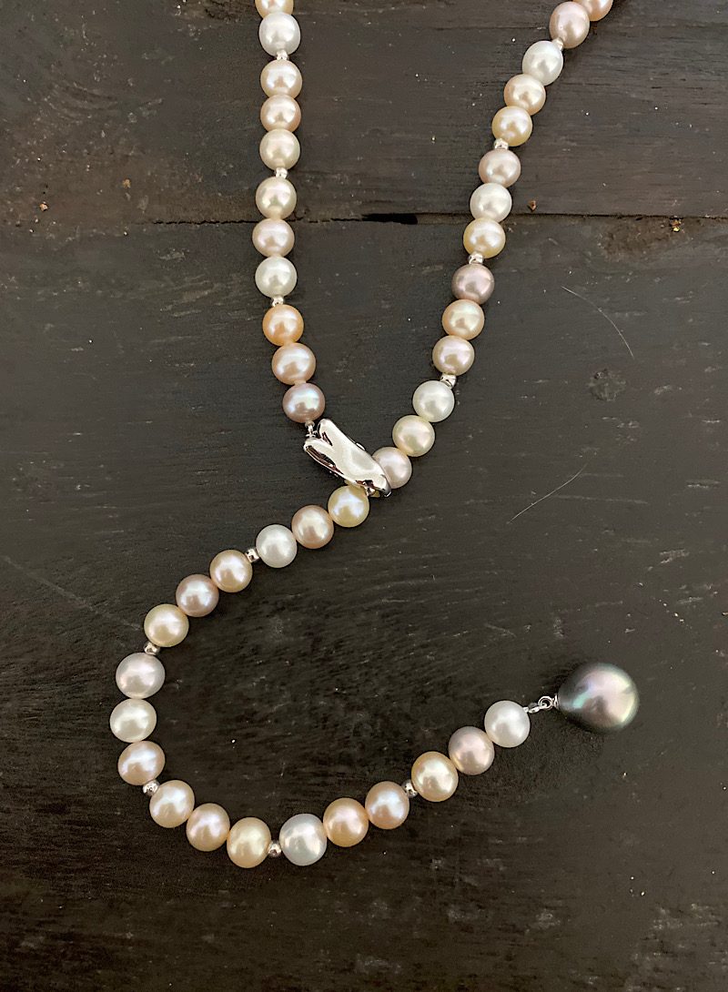 Fresh Water Pearl Adjustable 925silver Necklace